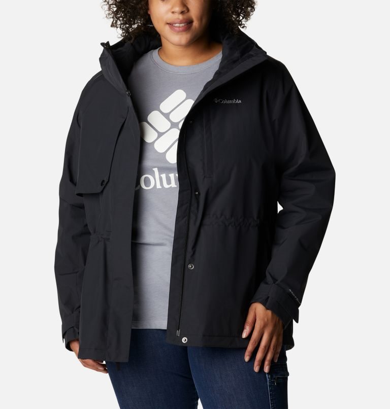 Jacheta Columbia Hadley Trail Dama Negrii | Plus Size KRZSQ1907